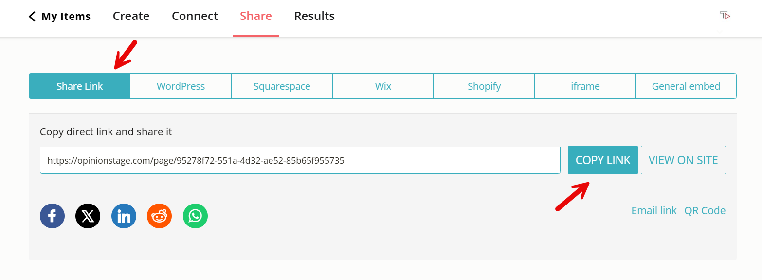 Image showing how you can create and share a Kahoot quiz with the Opinion Stage quiz maker.